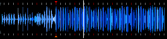 Stock blue detail waveform