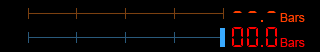 Two-line phase meter, the bar countdown beside it